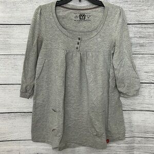 Edc grey loose sweatshirt 3/4 shirt